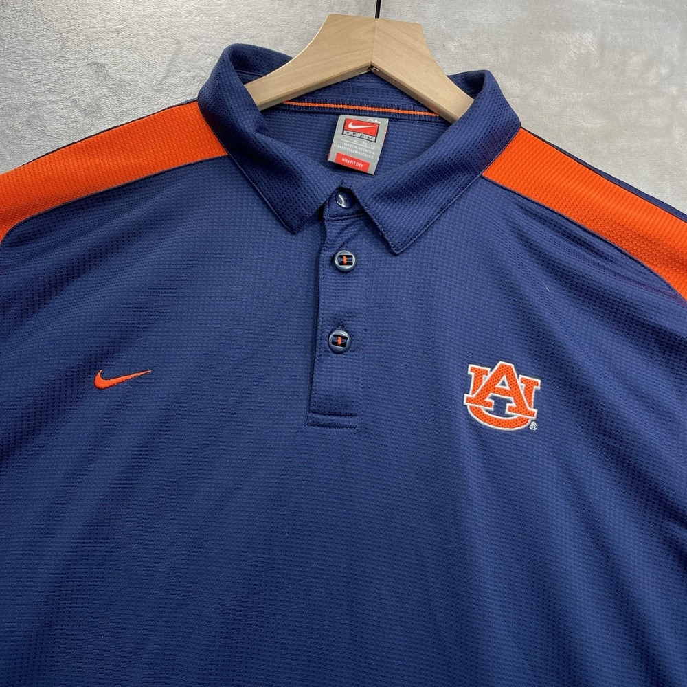 VINTAGE Y2K Nike Auburn Tigers Polo Size XL Fit Dry